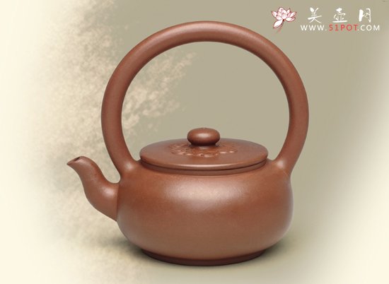 紫砂壶图片：祥云提梁 - 美壶网