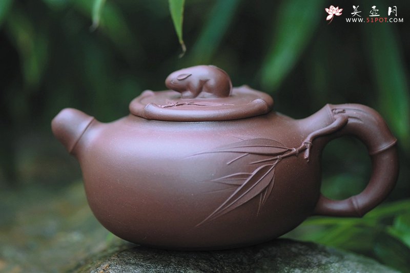 紫砂壶图片：竹趣 - 美壶网