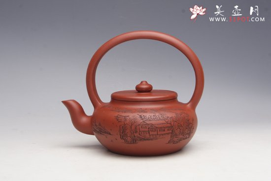 紫砂壶图片：雪茂提梁 - 美壶网