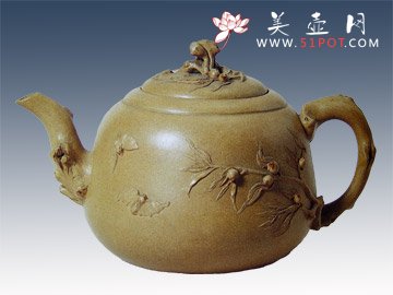 紫砂壶图片：五福蟠桃 - 美壶网