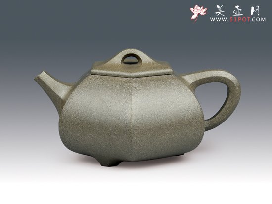 紫砂壶图片：六方石瓢 - 美壶网