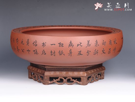 紫砂壶图片：陶刻水洗 - 美壶网