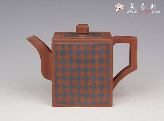 紫砂壶图片：菱形四方 - 美壶网