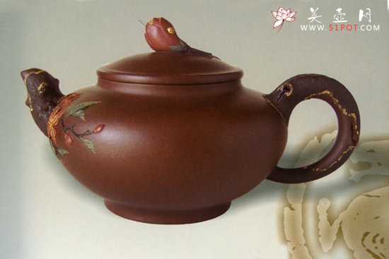 紫砂壶图片：迎春花壶 - 美壶网