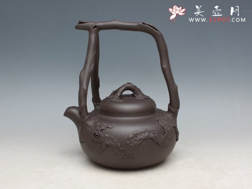 紫砂壶图片：树瘿提梁 - 美壶网