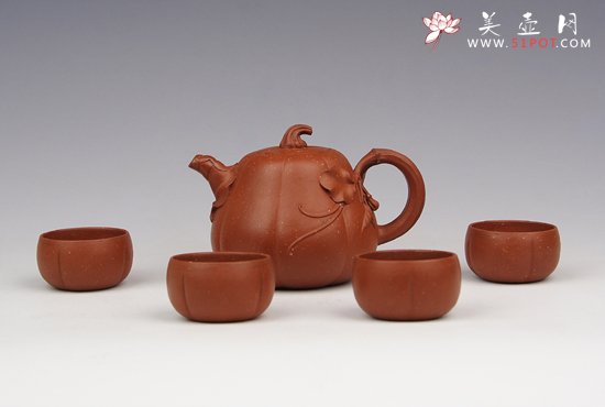 紫砂壶图片：南瓜套具 - 美壶网
