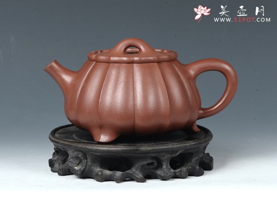 紫砂壶图片：锦囊石瓢 - 美壶网