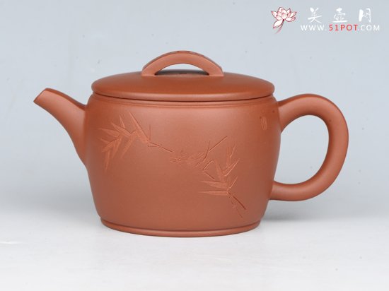紫砂壶图片：汉瓦  容量：200cc  泥料：小红泥 - 美壶网