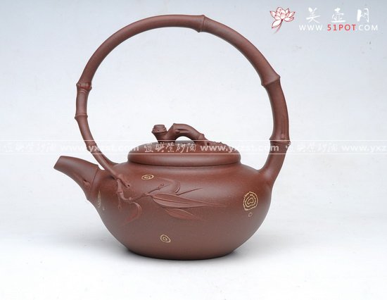 紫砂壶图片：缘竹提 - 美壶网