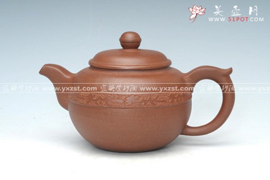 紫砂壶图片：腰线龙壶 - 美壶网