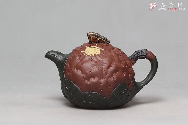 紫砂壶图片：牡丹壶 - 美壶网