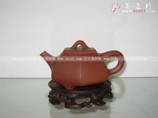 紫砂壶图片：六方石瓢 - 美壶网