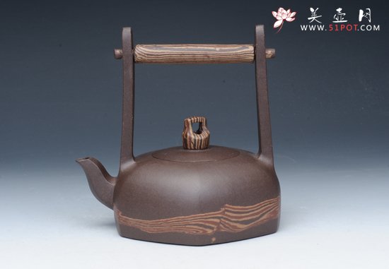紫砂壶图片：古井提梁 - 美壶网