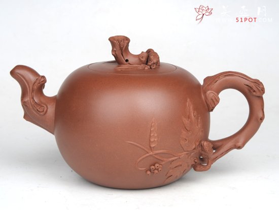 紫砂壶图片：松鼠葡萄（小）  ... - 美壶网
