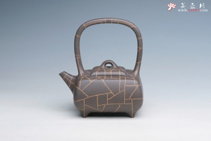 紫砂壶图片：冰纹提梁 - 美壶网