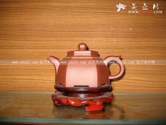 紫砂壶图片：六方云彩壶 - 美壶网