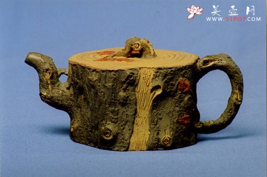 紫砂壶图片：红枫树桩泥质 - 美壶网