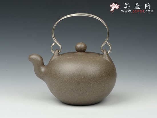 紫砂壶图片：圆珠提梁 - 美壶网