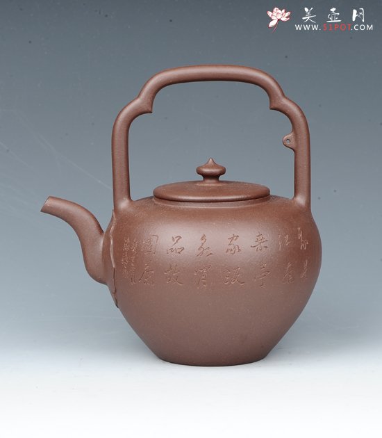 紫砂壶图片：吴经提梁 - 美壶网