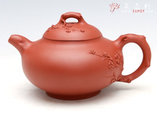紫砂壶图片：报春  朱泥  2... - 美壶网