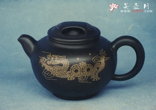 紫砂壶图片：金丝嵌龙 - 美壶网