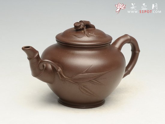 紫砂壶图片：小型竹节  260cc - 美壶网