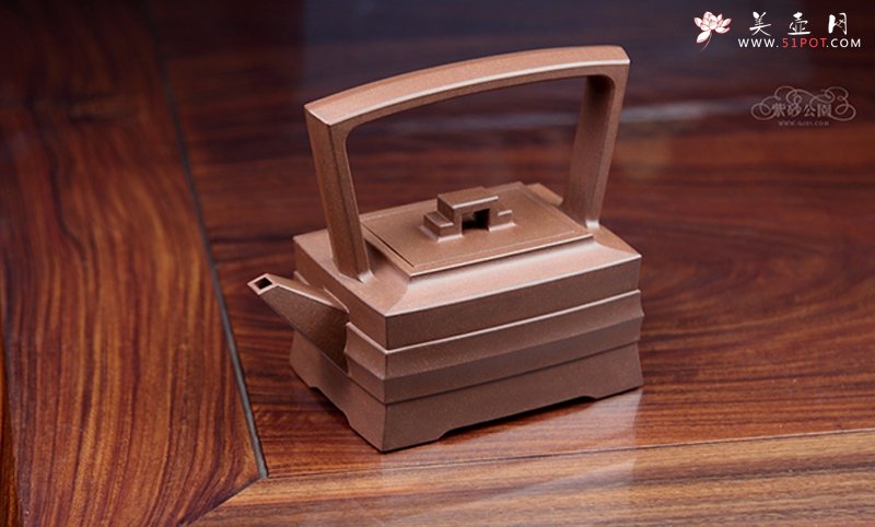 紫砂壶图片：玉带提梁 - 美壶网