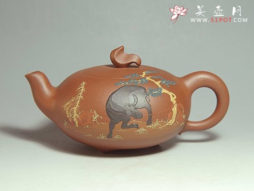 紫砂壶图片：泥绘系列 - 美壶网