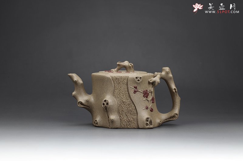 紫砂壶图片：双色暗香壶 一厂原矿老段泥 - 美壶网