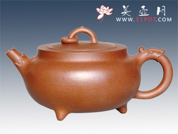 紫砂壶图片：龙把三足 - 美壶网
