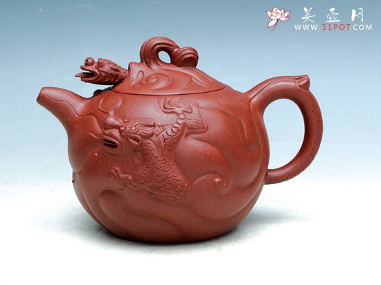 紫砂壶图片：鱼化龙壶 - 美壶网