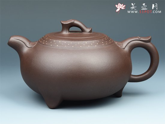 紫砂壶图片：  铺砂如意 - 美壶网