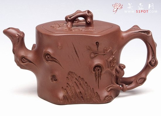 紫砂壶图片：松鼠葡萄桩 - 美壶网