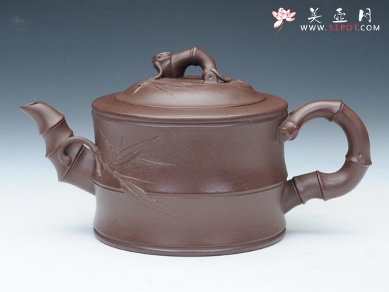 紫砂壶图片：三节竹段 - 美壶网