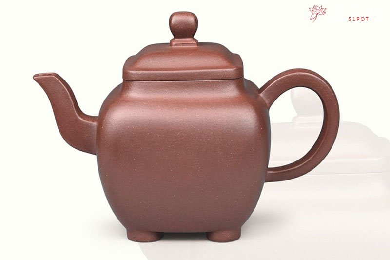 紫砂壶图片：四足方壶 - 美壶网