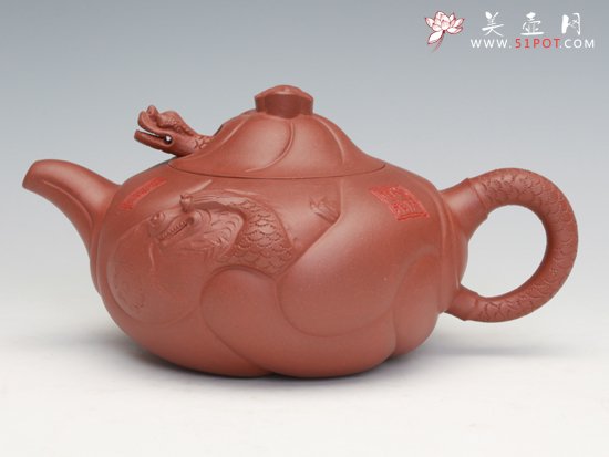 紫砂壶图片：鱼化龙 - 美壶网