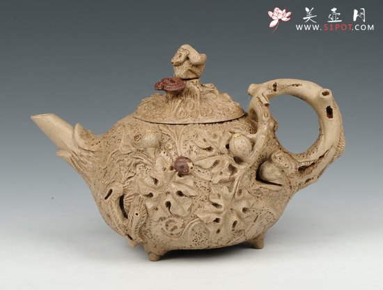 紫砂壶图片：灵猴显瑞 - 美壶网