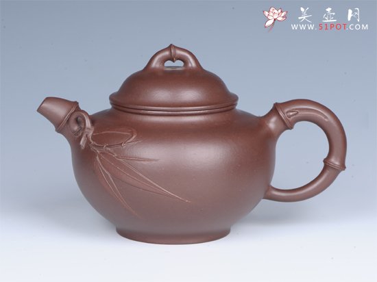 紫砂壶图片：潘壶竹节 - 美壶网