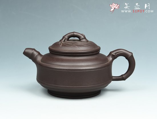 紫砂壶图片：双线竹鼓 - 美壶网