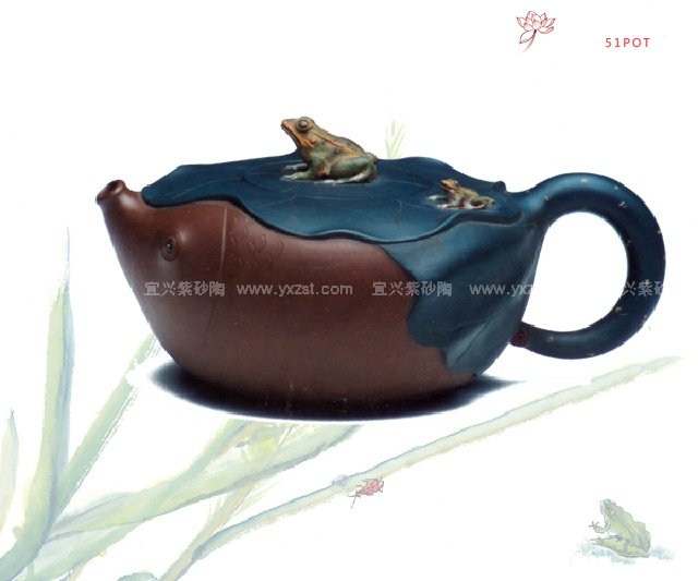 紫砂壶图片：年年有余 - 美壶网