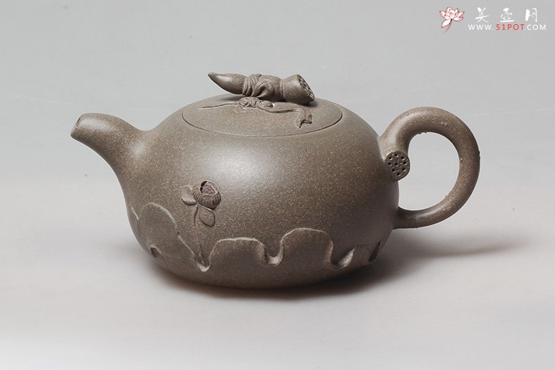 紫砂壶图片：憶莲醉荷 - 美壶网