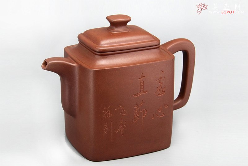 紫砂壶图片：明月方壶 - 美壶网
