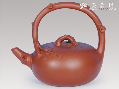 紫砂壶图片：梅花提梁 - 美壶网