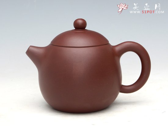紫砂壶图片：龙蛋（紫泥）220ML - 美壶网