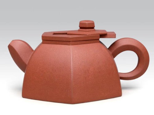 严志军紫砂壶 六方抽熏  泥料：原矿清水泥  容量：400CC 