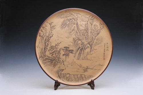 蒋建亚紫砂壶 青山绿水 