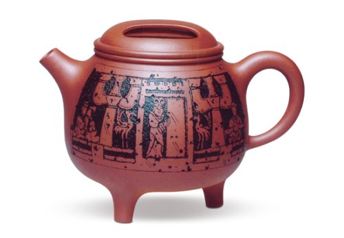 蒋琰滨紫砂壶 三足宝鼎 