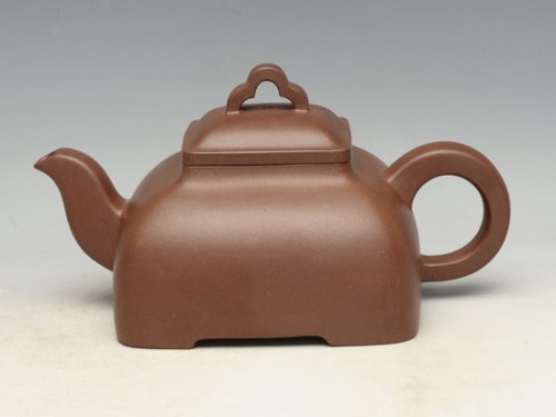 蒋彩萍紫砂壶 古菱  泥料：纯紫泥 