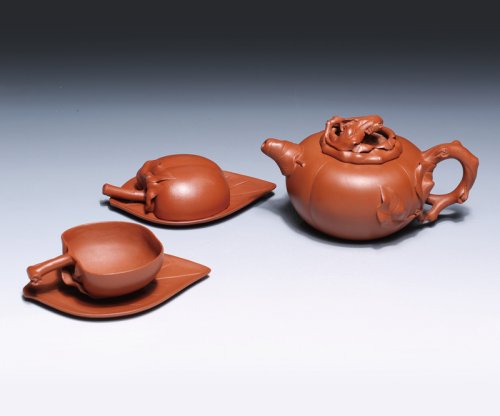 倪顺生紫砂壶 柿子茶具 