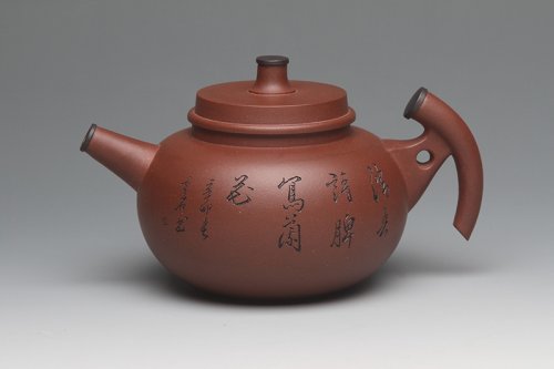 鲍雯君紫砂壶 双色祥壶 